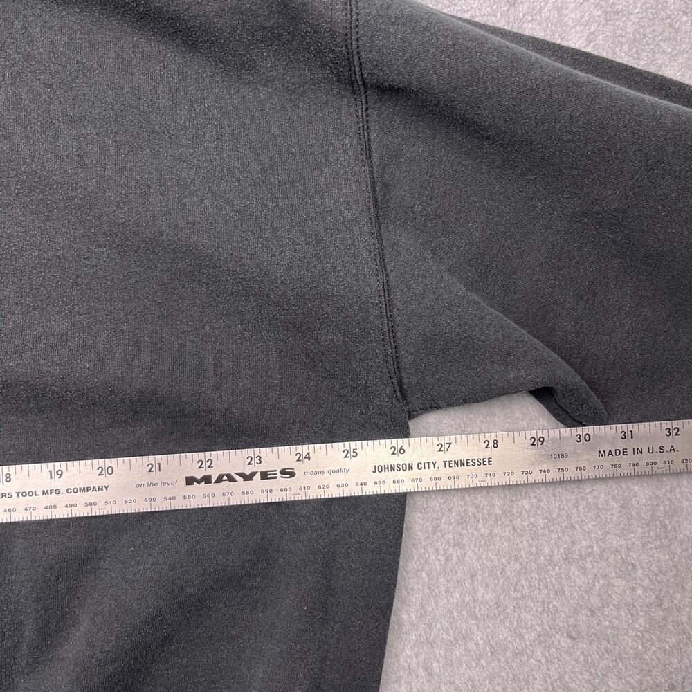 vintage jerzees super sweats blank sweatshirt mens xl black fleece nublend - Picture 8 of 10